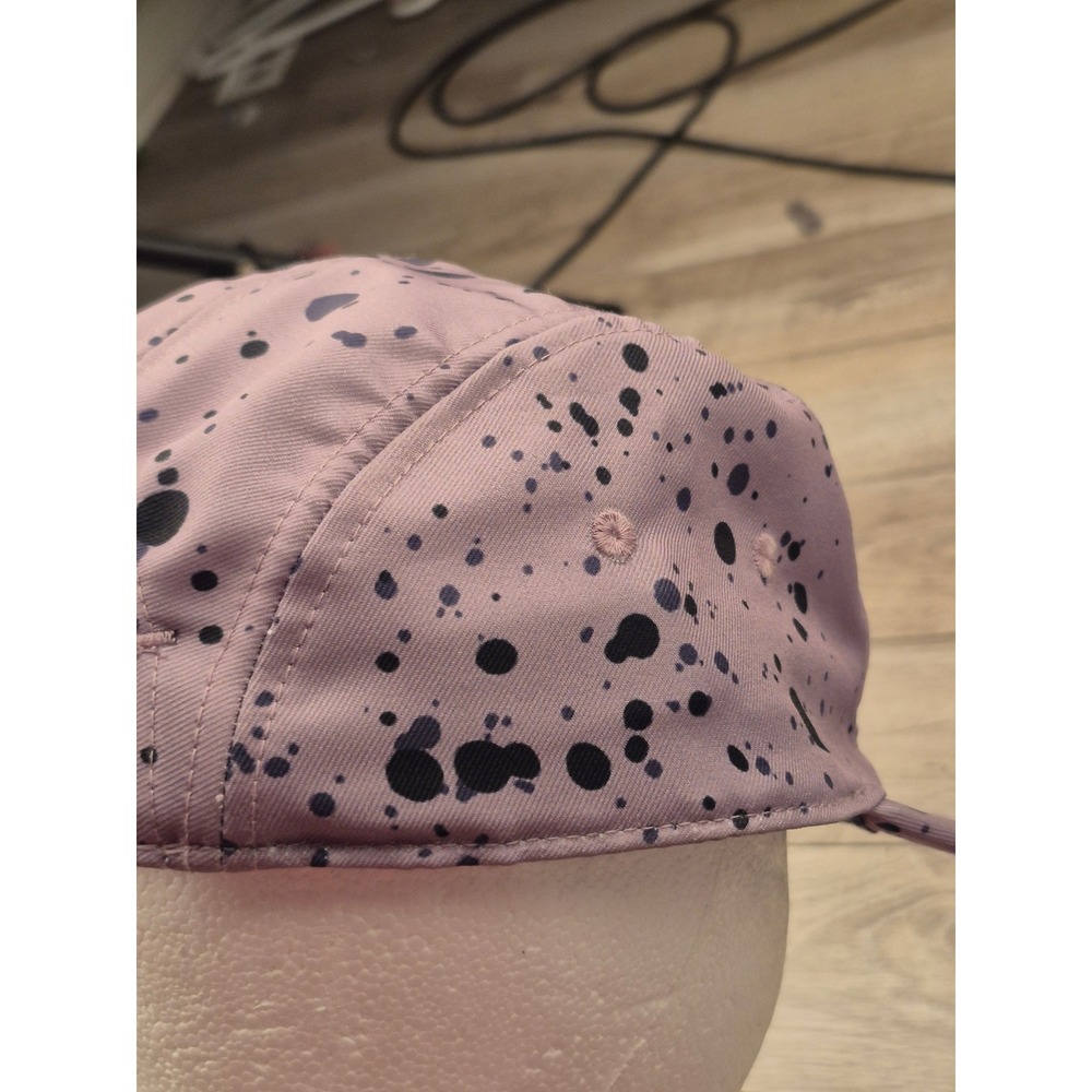 Burton Mens 5 Panel Camper Hat Purple Black Paint Splatter Logo Adjustable Cap - Picture 8 of 16